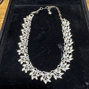 Coro Silver Leaf Necklace